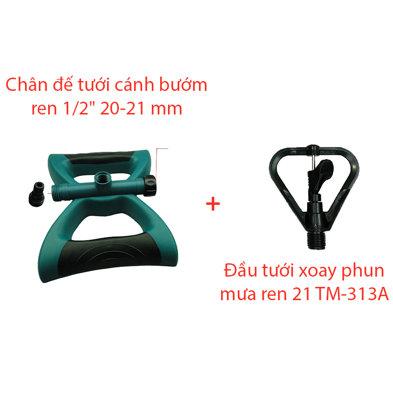 Béc tưới xòe 360° Kèm chân đế cánh bướm [+56,000đ]