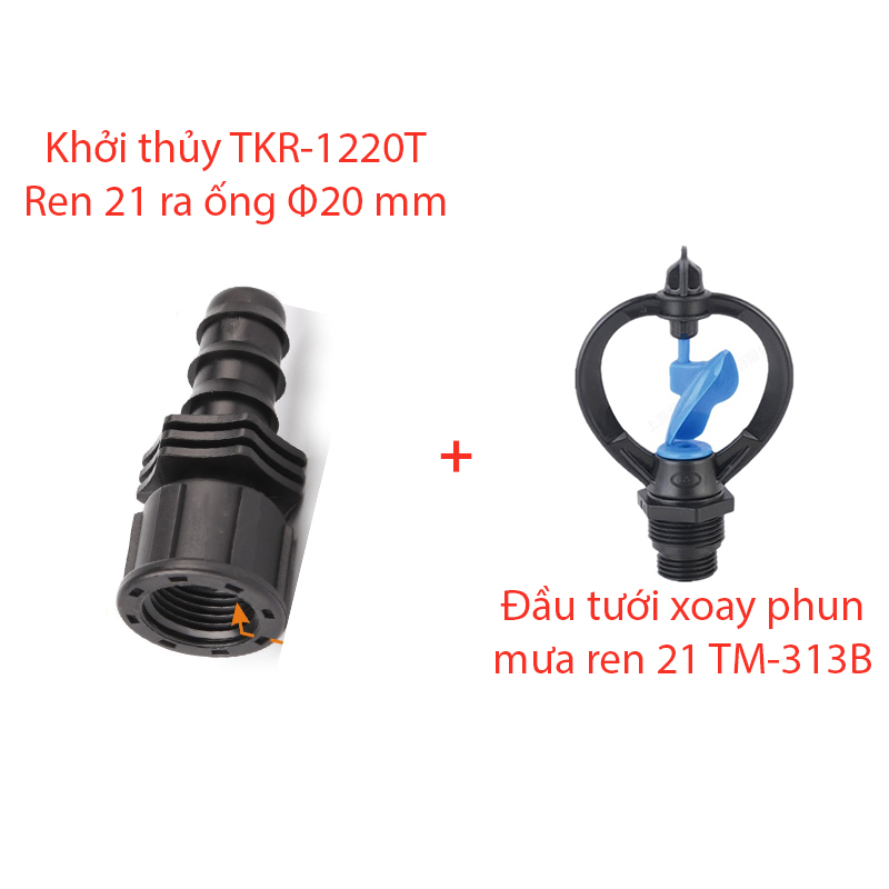 Béc tưới xòe 360° Kèm khởi thủy trong 20mm [+6,000đ]