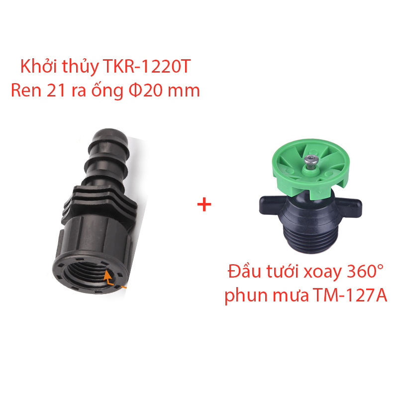 Béc tưới xòe 360° Kèm khởi thủy trong 20mm [+6,000đ]