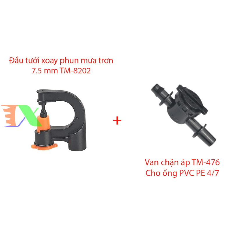 Tưới phun mưa tự xoay tròn 360 độ, tưới treo