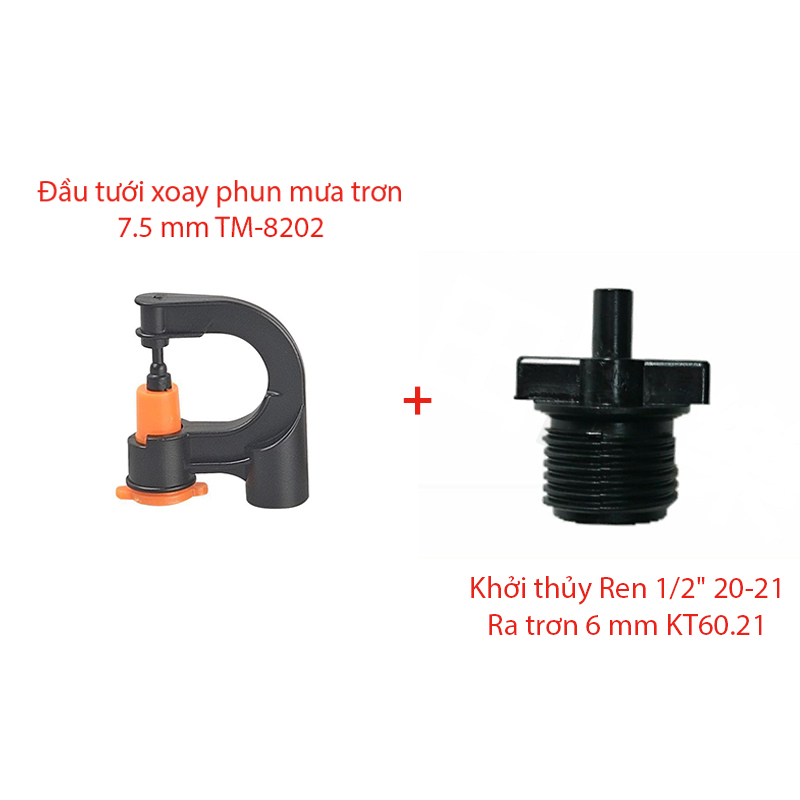 Béc tưới xòe 360° Kèm Ren 21-6mm [+1,200đ ]