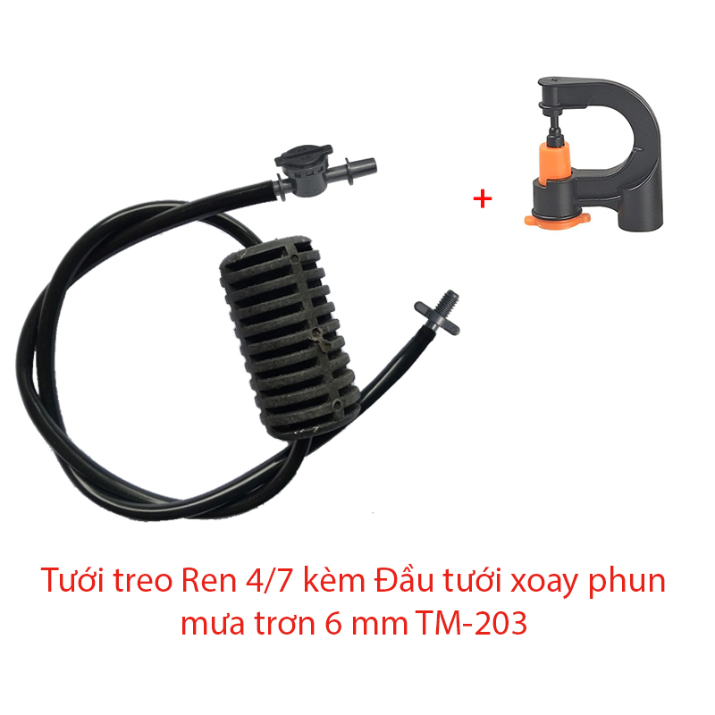 Béc tưới xòe 360° Kèm Tưới treo Ren 4/7 [+6,700đ ]