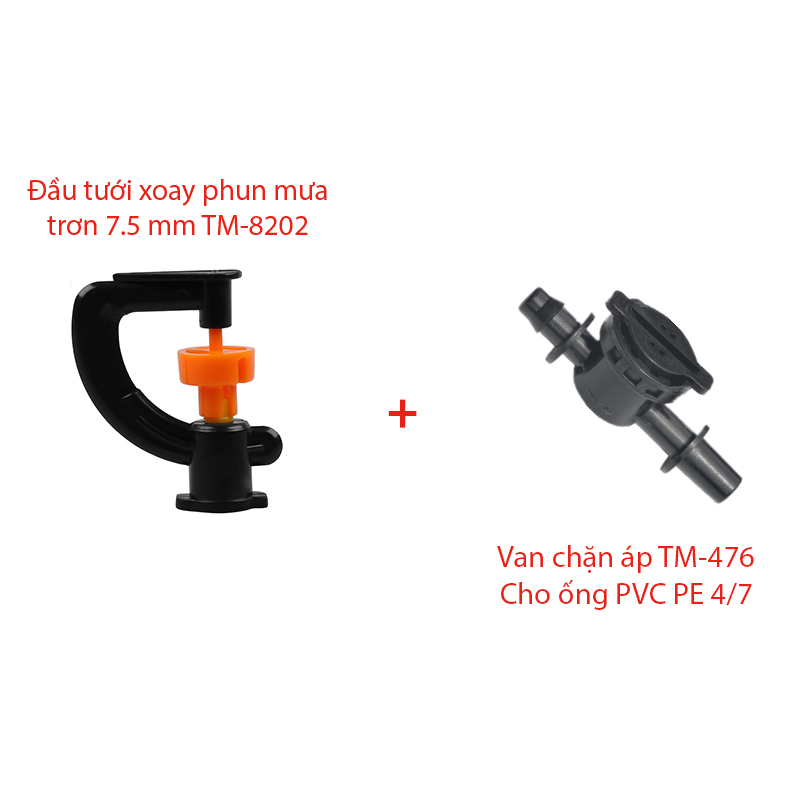 Béc tưới xòe 360° Kèm Chặn áp [+2.700đ]