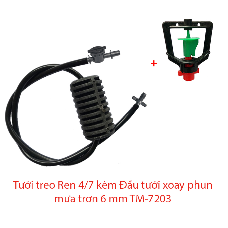 Béc tưới xòe 360° Kèm Tưới treo Ren 4/7 [+6.700đ]
