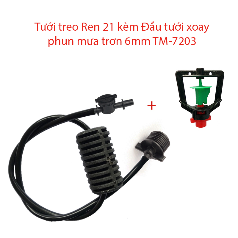 Béc tưới xòe 360° Kèm Tưới treo Ren 21 [+7.900đ]