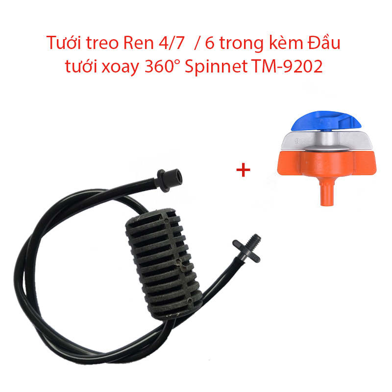 Béc tưới xòe 360° Kèm Tưới treo Ren 4/7  / 6 trong [+4.300đ ]