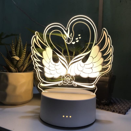 图片 Tấm Mica mặt đèn ngủ led 3D, nhiều hình độc đáo ngộ nghĩnh