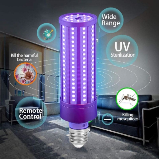 รูปภาพของ Đèn led sát khuẩn E27.65, Đèn cực tím UV-A diệt khuẩn virut không khí 65W
