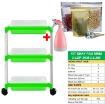 Ảnh của Bộ kit Khay trồng rau mầm thủy canh 3 lớp 3KM, Gồm Khay, Giá đỡ, Bình xịt, Hạt giống