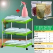 Ảnh của Bộ kit Khay trồng rau mầm thủy canh 3 lớp 3KM, Gồm Khay, Giá đỡ, Bình xịt, Hạt giống