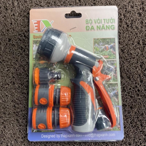 รูปภาพของ Bộ tưới cây, Rửa xe 4 món VPN-4007, Bộ vòi tưới cây cao cấp kèm Phụ kiện 12-18 mm
