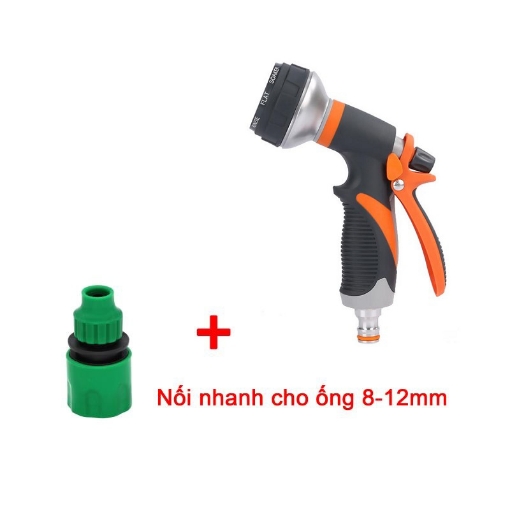 Ảnh của Vòi xịt nước tưới cây VOI-EC8, Vòi 8 chế độ kèm Phụ kiện nối nhanh