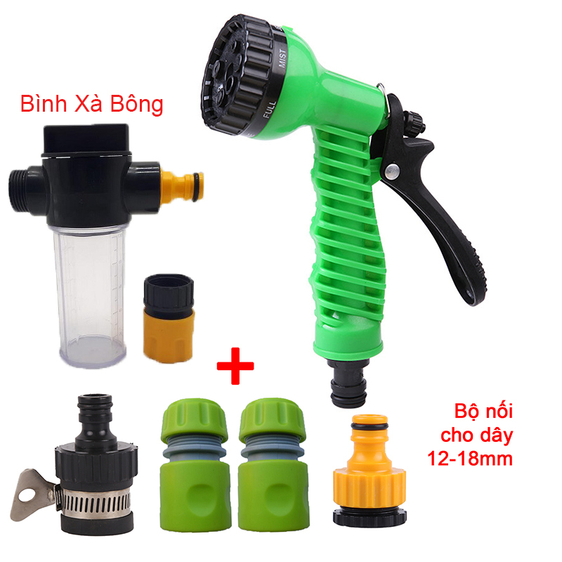 Bộ 6 món 12/18, Bình xà bông (Vòi 7T1) [+62.000đ]