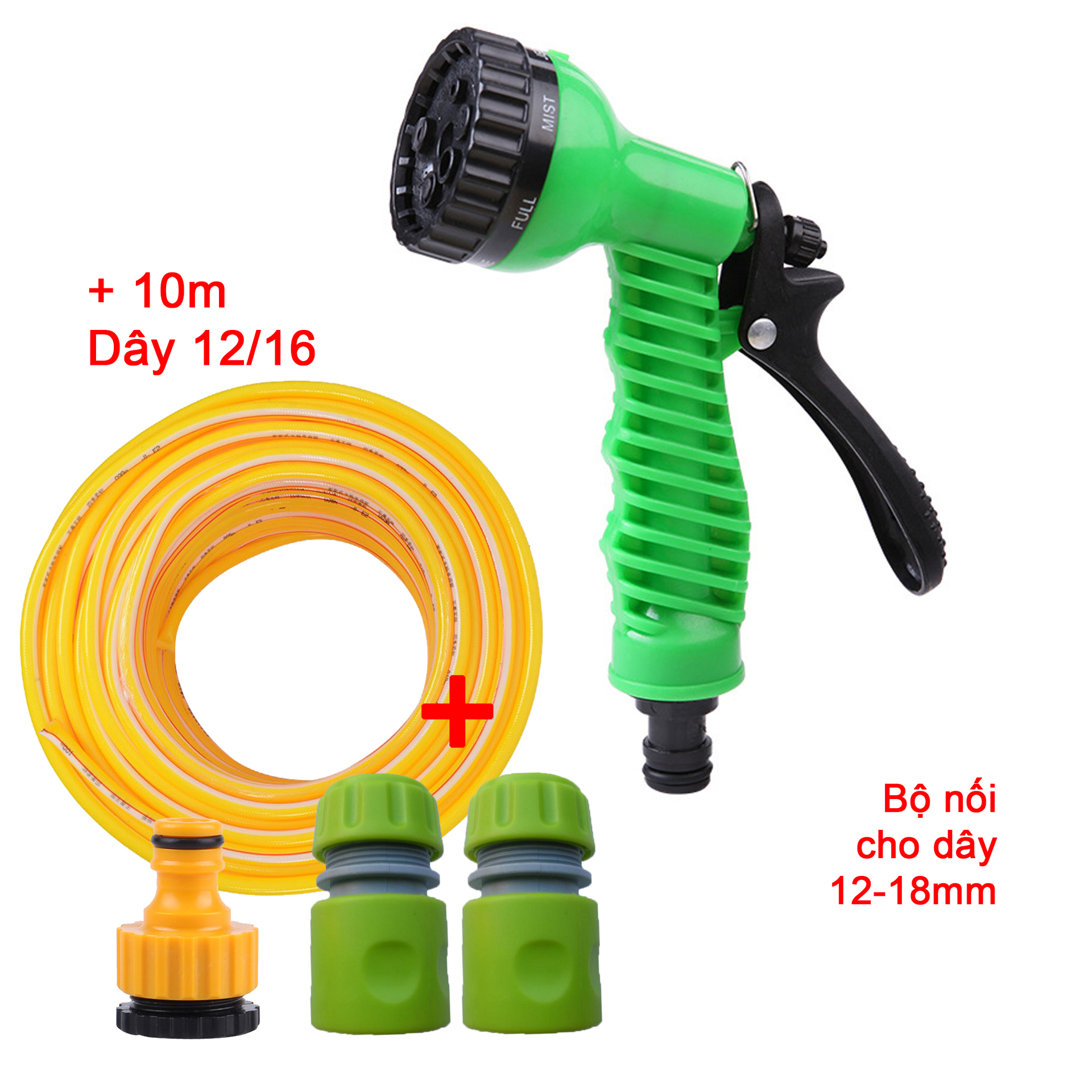 Bộ 4 món 12/18 (Vòi 7T1) + 10m dây 12/18 [+48.000đ]
