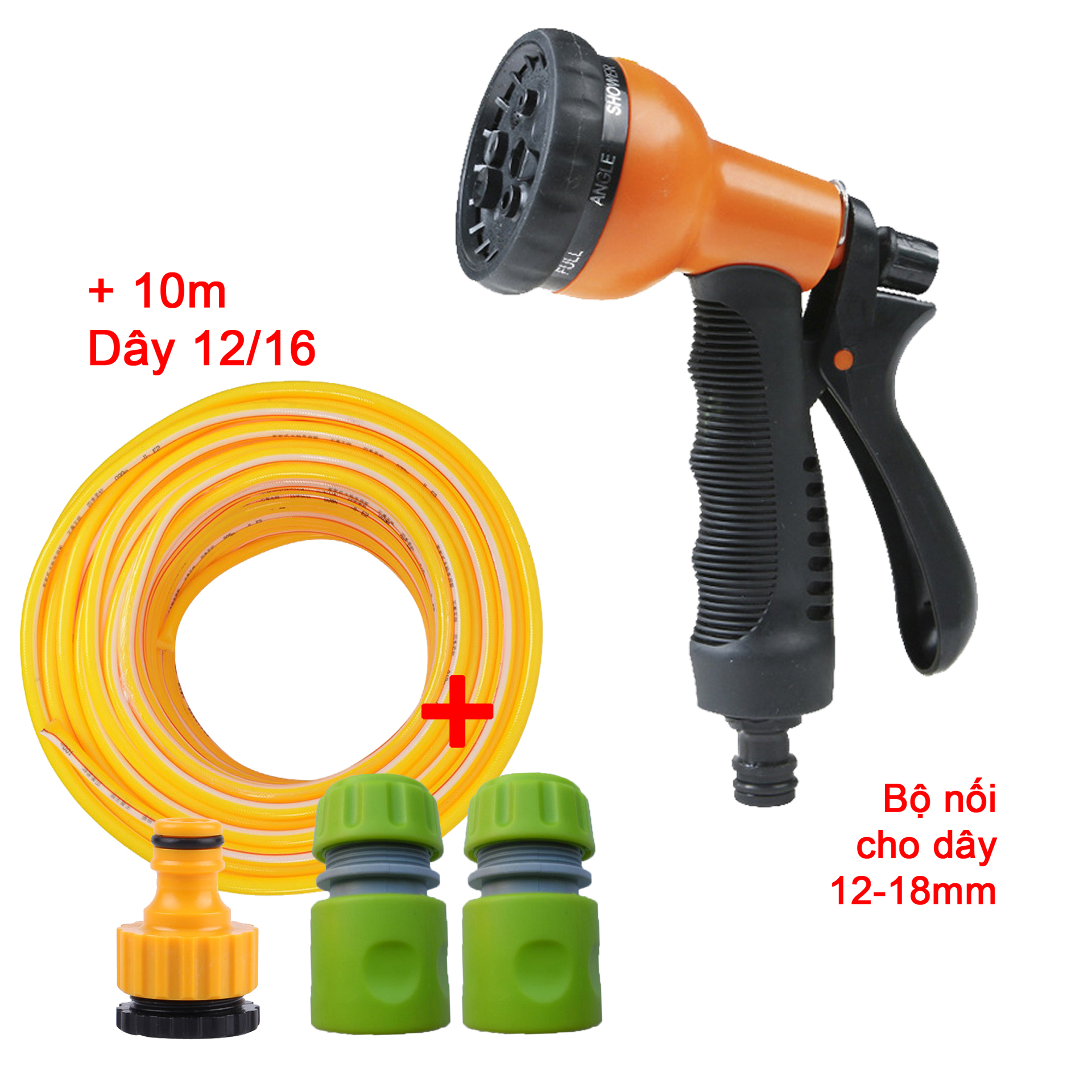 Bộ 4 món 12/18 (Vòi 8T1) + 10m dây 12/18 [+48,000đ]