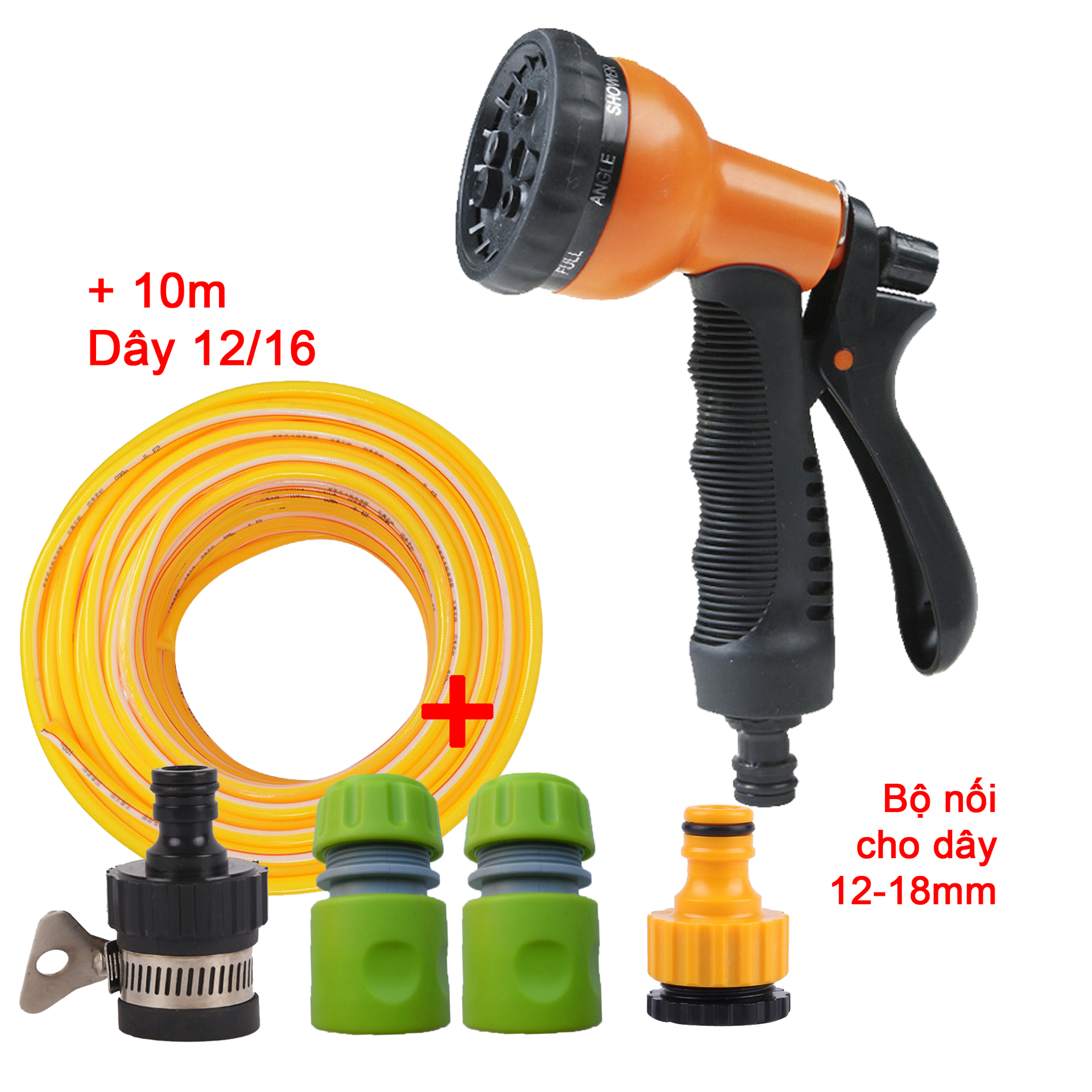 Bộ 5 món 12/18 (Vòi 8T1) + 10m dây 12/18 [+59,000đ]