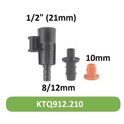 Gambar Bộ khởi thủy có gioăng dùng cho dây 8/12 ra 1/2"(21 mm) KTQ912.210 Φ1/2", Dùng cho ống cứng