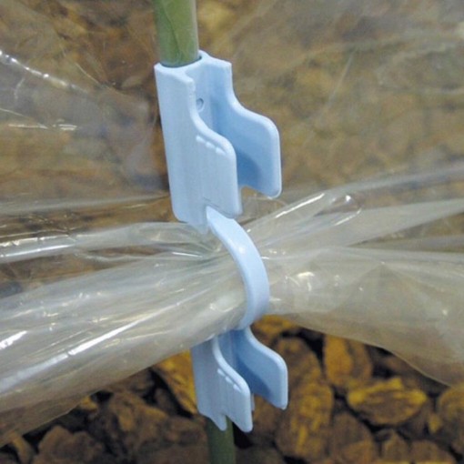 图片 Kẹp nhựa cố định màng PE KMP-2, Kẹp nhựa đôi cố định màng PE vào Vòm nhà màng