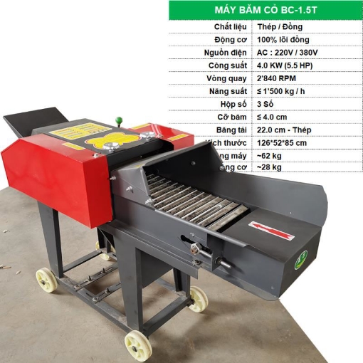 Picture of Máy băm Ngô, Cỏ voi BC-1.5T, Máy băm thức ăn cho gia súc Trâu Bò Dê Cừu