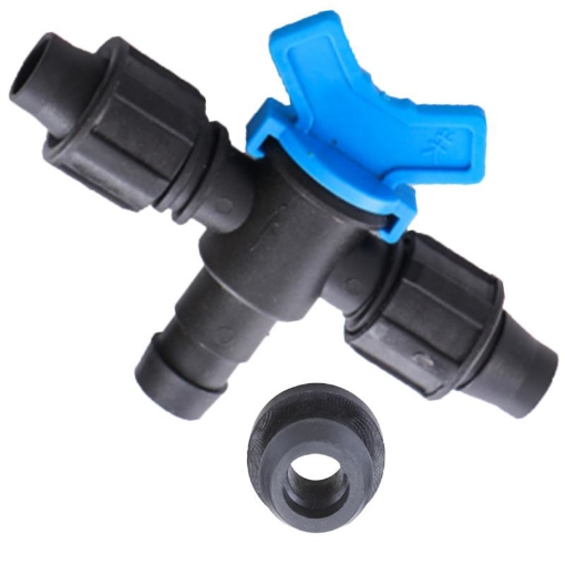 Ảnh của Khởi thủy Van khóa chia đôi dành cho băng nhỏ giọt Φ16 KT2-BT175, Kèm đai cao su Φ16