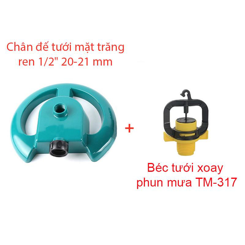 Béc tưới xoay 360° Kèm chân đế mặt trăng [+25.000đ]