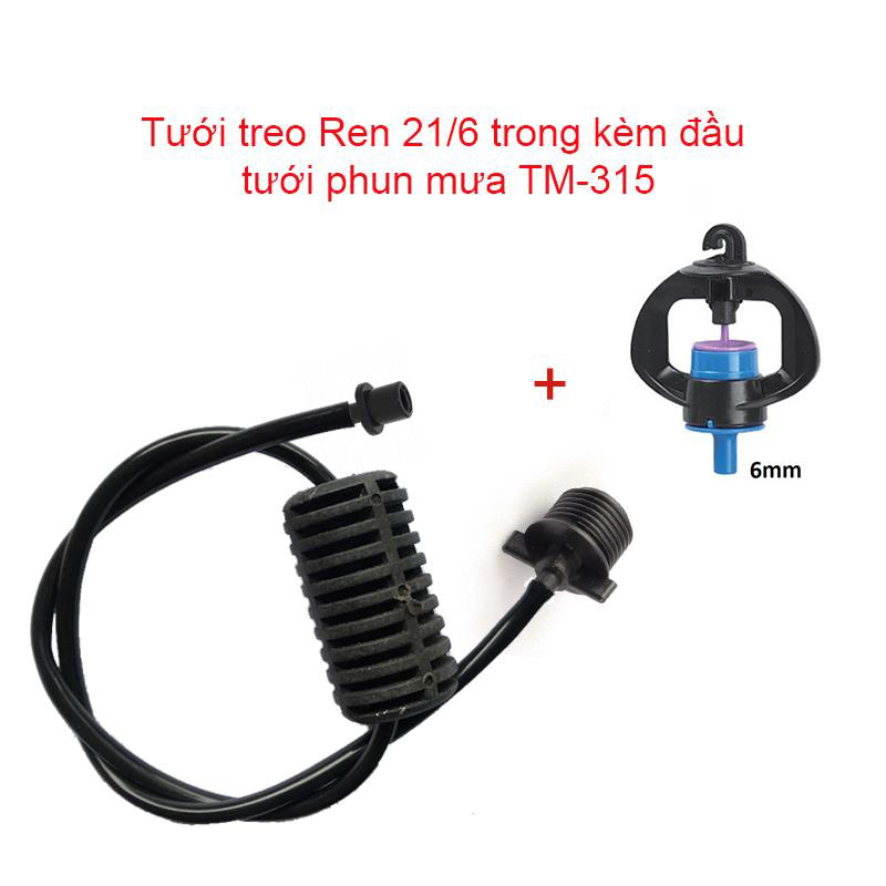 Béc tưới xòe 360° Kèm Tưới treo Ren 4/7  / 6 trong [+6,100đ ]