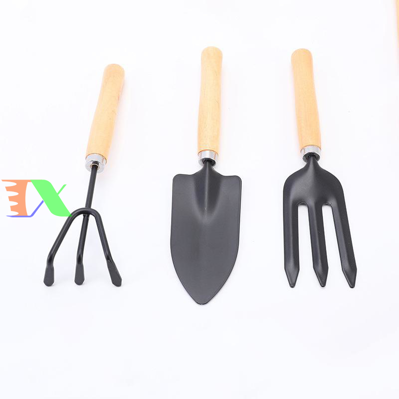 Bộ dụng cụ làm vườn 3 món (cán gỗ)