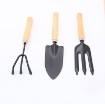 Gambar Bộ dụng cụ làm vườn 3 món cán gỗ TXE-3GO0, Bộ Xẻng 3 món, Xẻng làm vườn cán gỗ