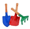 Gambar Bộ dụng cụ làm vườn 3 món cán gỗ TXE-3GO5, Bộ Xẻng nhiều màu sắc cho bé