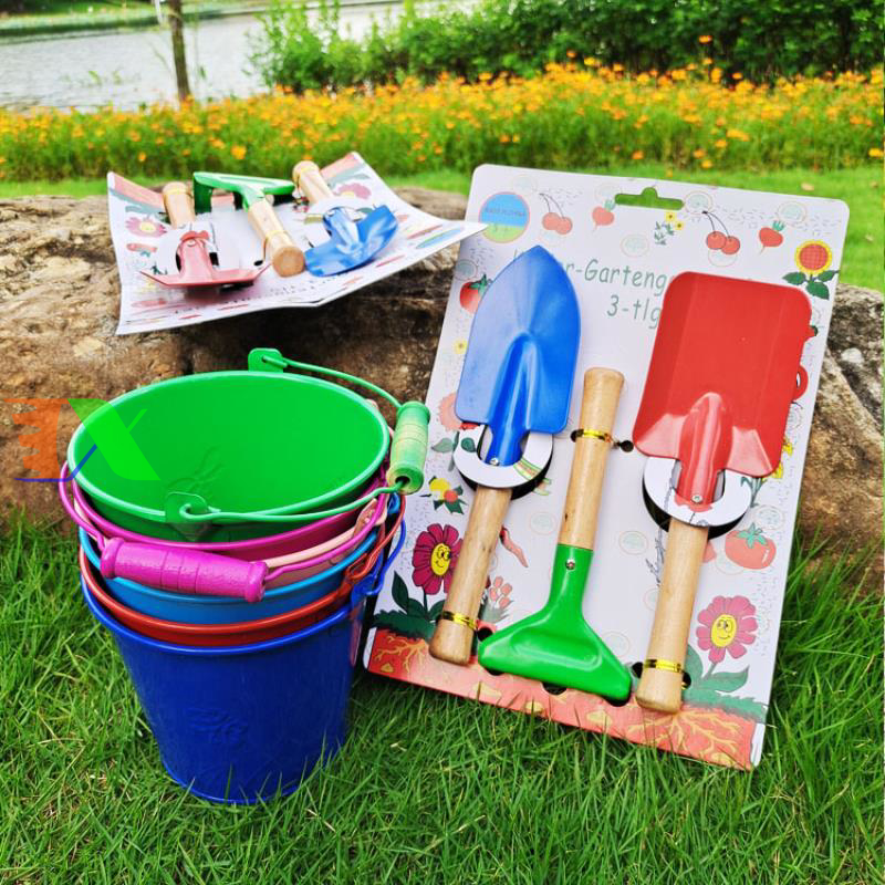 Bộ dụng cụ làm vườn 3 món (cán gỗ) Loại 1