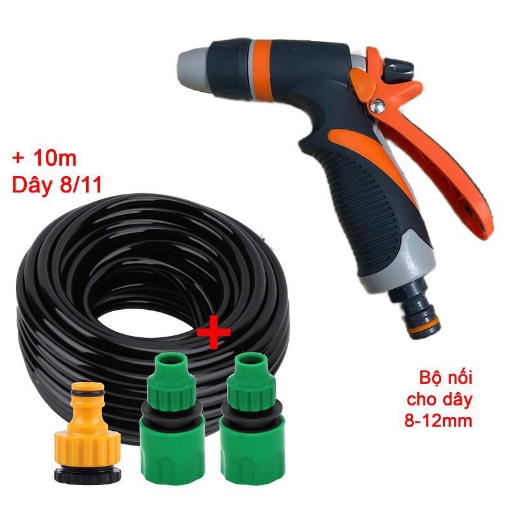 Gambar Vòi xịt nước tưới cây VOI-EC5, Vòi đa năng kèm Dây và Phụ kiện nối nhanh