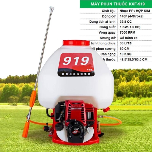 Ảnh của Máy phun thuốc trừ sâu KXF-919, Bình phun sương 30lit, Động cơ xăng 4 kỳ