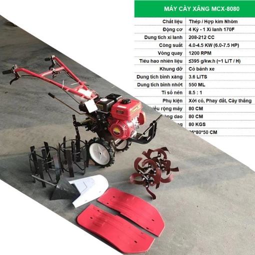 Picture of Phụ kiện của Máy cày MCX-8080, Máy cày đa năng, Máy xạc cỏ, Phay xới đất