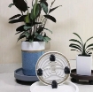 Ảnh của Giá để chậu hoa bằng nhựa DHB-33 cm, Kệ để chậu cây cảnh 4 bánh, Đế chậu cây có bánh xe lăn