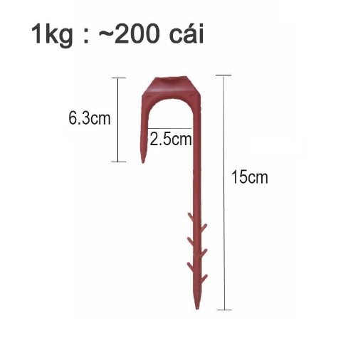 รูปภาพของ Đinh ghim dây tưới nhỏ giọt STW2.5, Đinh ghim dây LDPE, PE, HDPE, Cố định băng nhỏ giọt