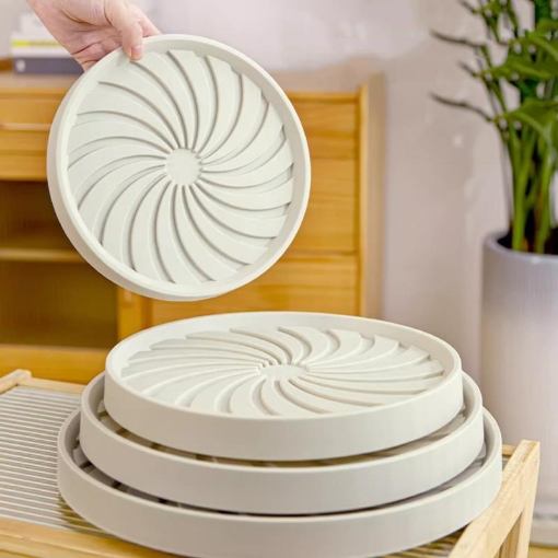 图片 Giá để chậu hoa bằng nhựa DHC-37 cm, Kệ để chậu cây cảnh 6 bánh, Đế chậu cây có bánh xe lăn