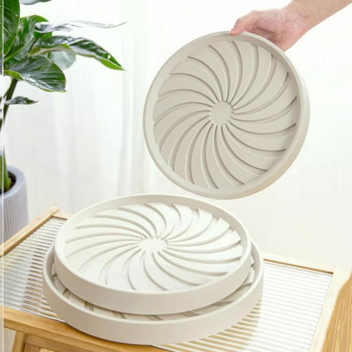 Gambar Giá để chậu hoa bằng nhựa DHC-26 cm, Kệ để chậu cây cảnh 4 bánh, Đế chậu cây có bánh xe lăn