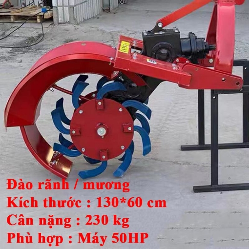 Gambar Máy Đào Mương Rãnh PK3-DMR, Dàn Đào Rãnh Treo 3 Điểm, Máy Đào Đất Đa Năng Cho Máy Cày