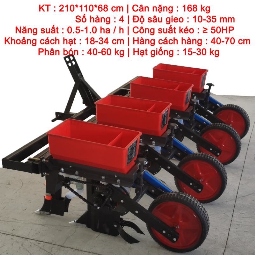 图片 Máy Gieo Hạt Bón Phân PK3-GHBP, Dàn Gieo Kết Hợp Bón Phân Treo 3 Điểm, Máy Gieo Bón Đa Năng Cho Máy Cày