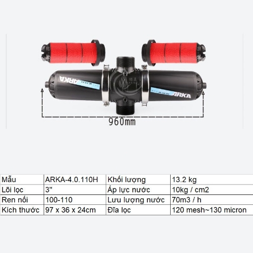 รูปภาพของ Lọc đĩa chữ H ARKA-4.0.110H (4.0" (inch), ϕ110), Lọc đĩa tưới cây, Lọc nước chữ H