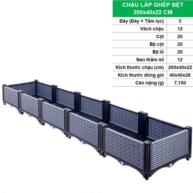 BỆT 200x40x22 CM [+571.000đ]