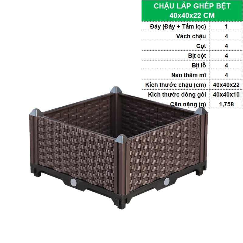 BỆT 40x40x22 CM [+151.000đ]