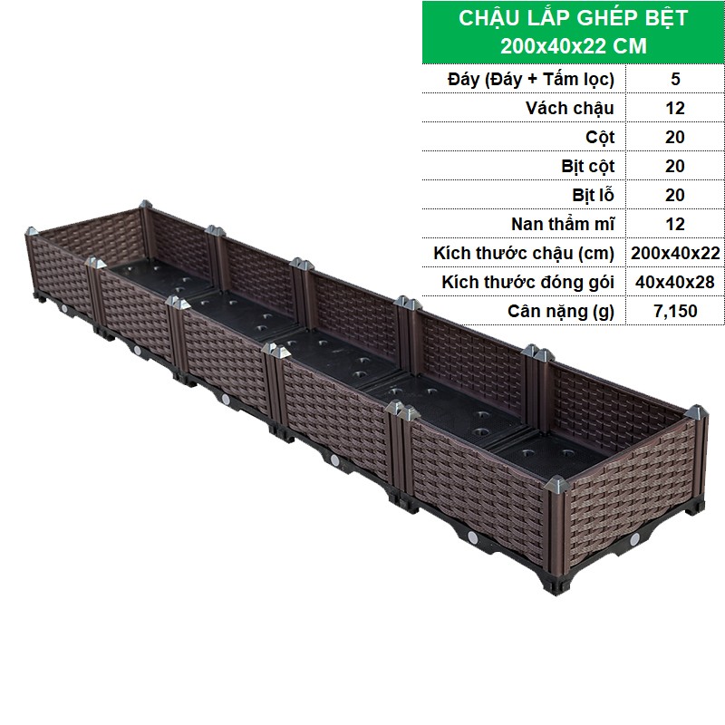 BỆT 200x40x22 CM [+637.000đ]