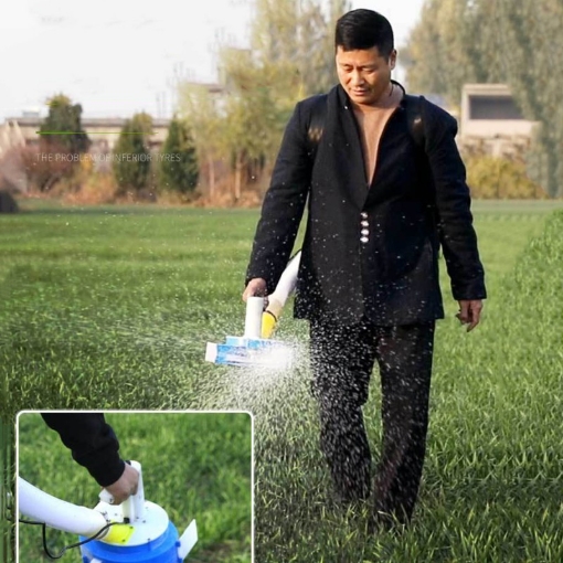 Gambar Máy rải phân chạy điện TMP-05A 12V 8Ah, Dụng cụ quải Hạt Bón phân, Máy sạ lúa