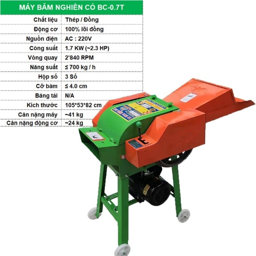 图片 Máy băm Ngô, Cỏ voi BC-0.7T, Máy băm thức ăn cho gia súc Trâu Bò Dê Cừu
