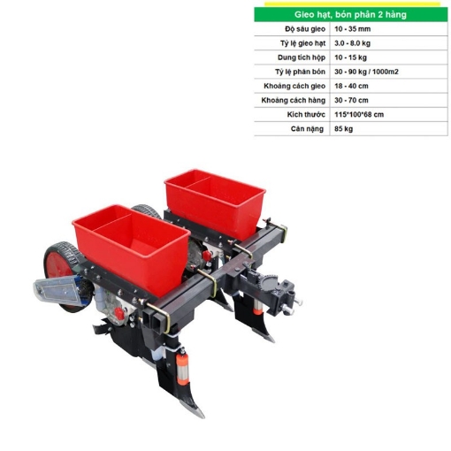 Ảnh của Máy Gieo Hạt Bón Phân PKT-2GHBP, Dàn Gieo Kết Hợp Bón Phân kéo trực tiếp