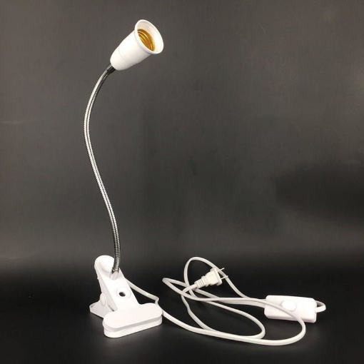 Ảnh của Chân đèn bàn bằng nhựa dạng kẹp kèm đui xoáy E27, dài 33/43/53cm