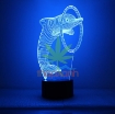 Ảnh của [ Ngẫu Nhiên ] Đèn ngủ, đèn trang trí Led 3D GO-005, Đèn ngủ 7 màu mini