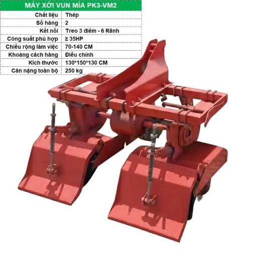 Ảnh của Máy xới đất vun mía PK3-VM2, Làm cỏ Vun ngô 2 hàng