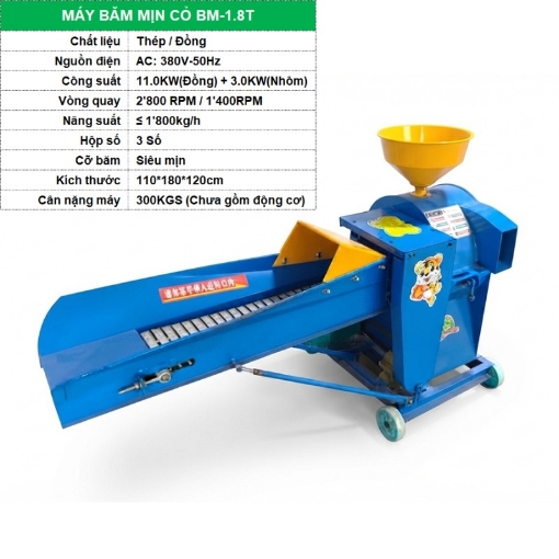 Ảnh của Máy băm cỏ mịn BM-1.8T, Máy Băm nghiền cỏ siêu mịn cho Gia cầm Gia súc